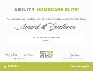 Homecare Elite 2017 certificate