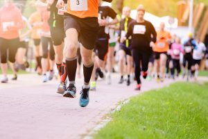 Summer running race in the park