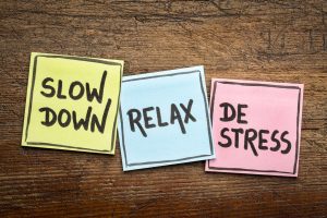 Slow down, relax, de stress concept