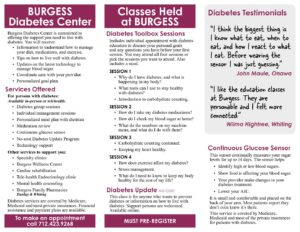 Diabetes center brochure 2020 08