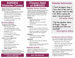 Diabetes center brochure 2020 08