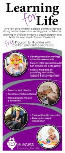 Learning for life rack card