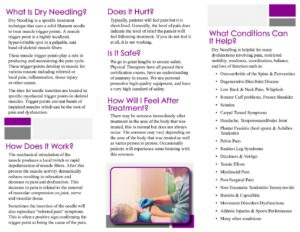 Dry needling brochure